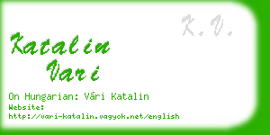 katalin vari business card